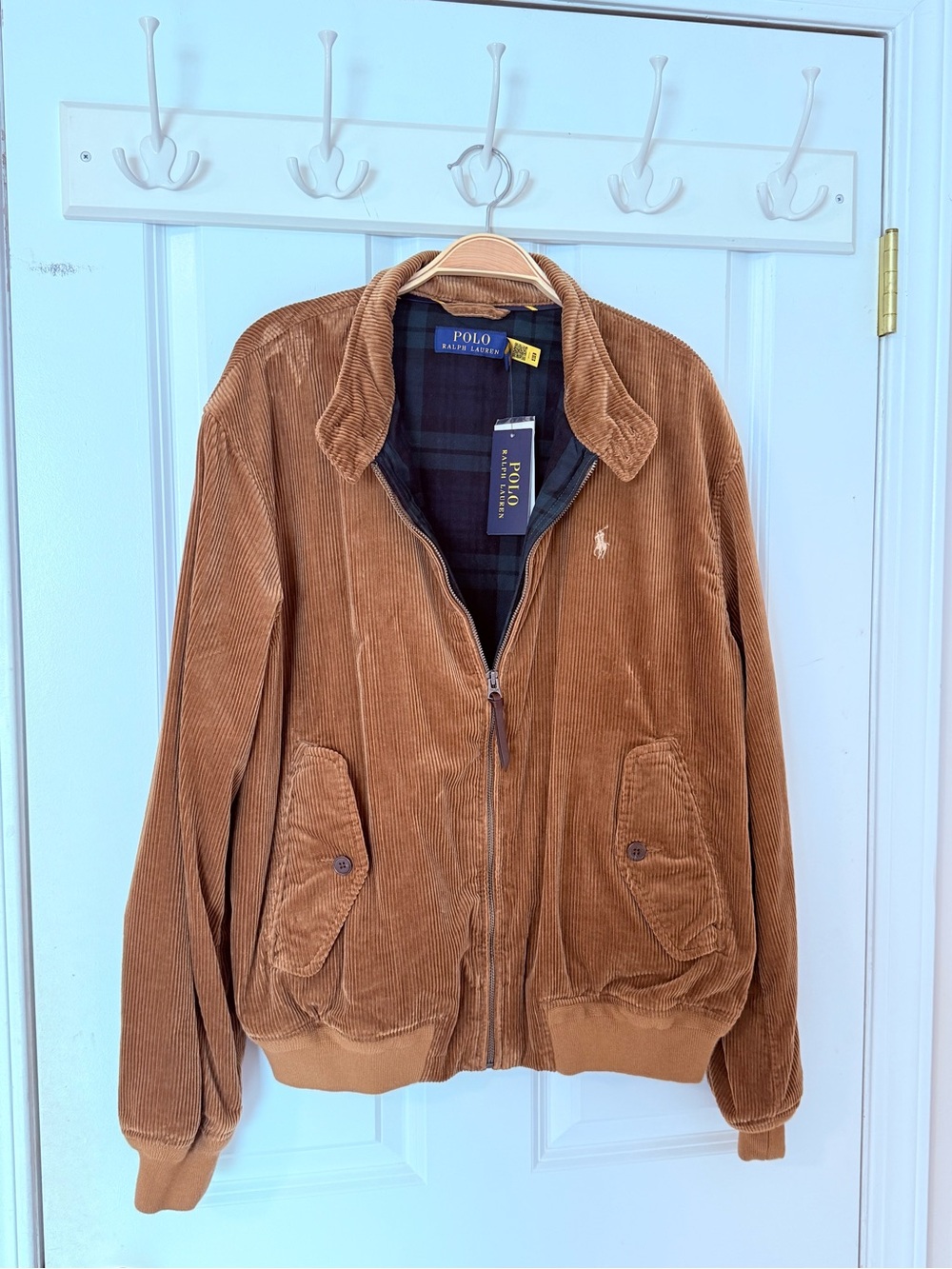 Polo by Ralph Lauren Men’s Tan Corduroy Bomber Jacket